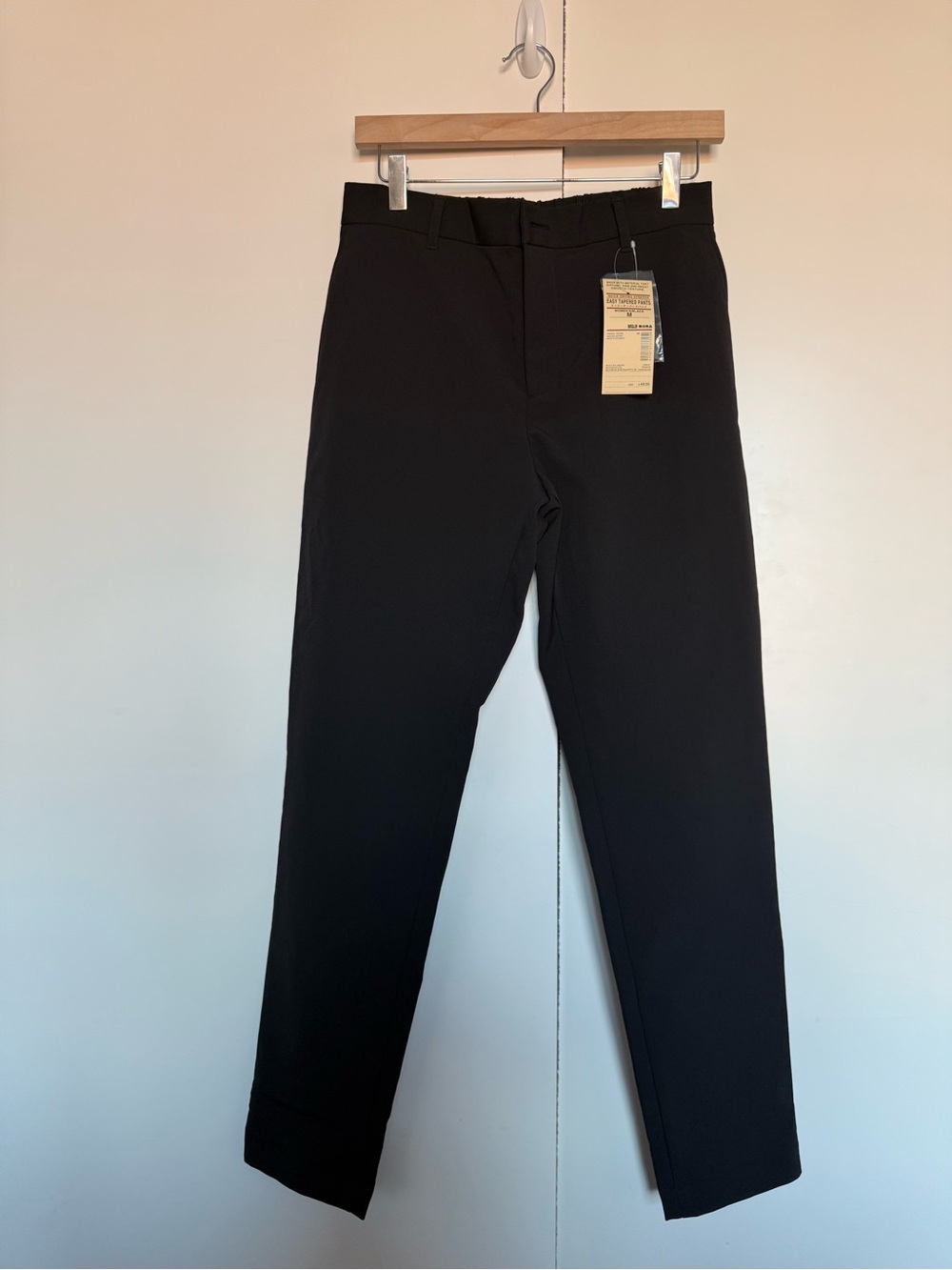 MUJI Women EASY TAPERED PANTS, Size: M, Color: Black, NWT